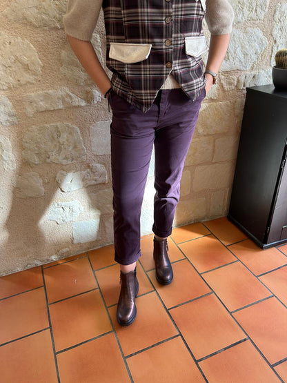 Pantalon Chino violine