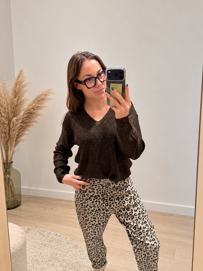 Pull maille paillettes