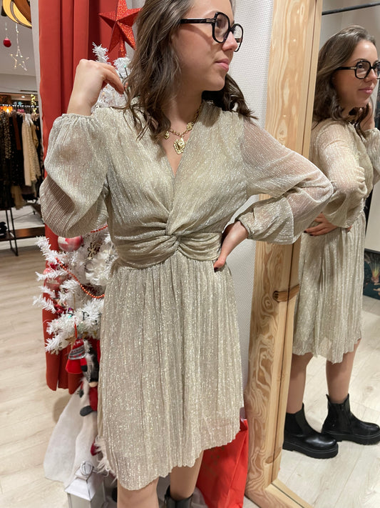 Robe glitter gold