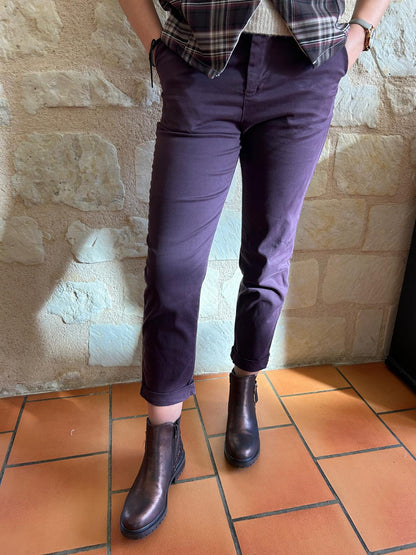 Pantalon Chino violine
