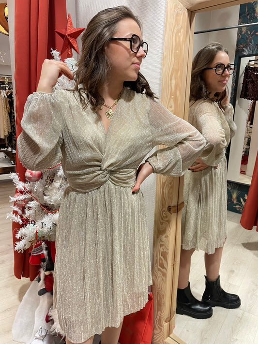 Robe glitter gold