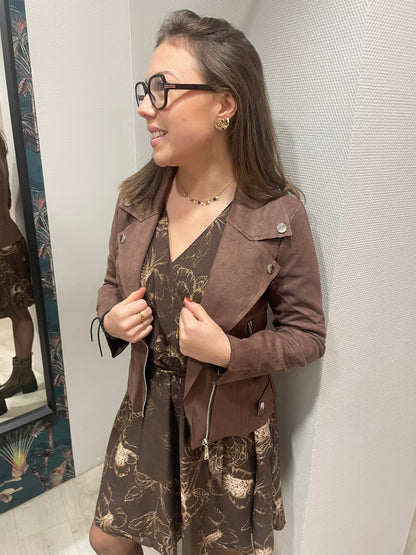 Robe brown Flowers