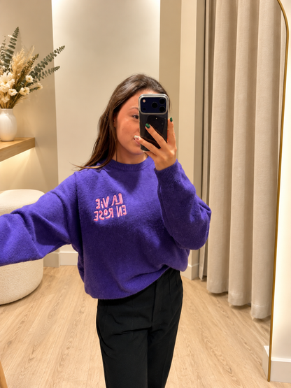 Pull La Vie en Rose