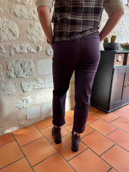 Pantalon Chino violine