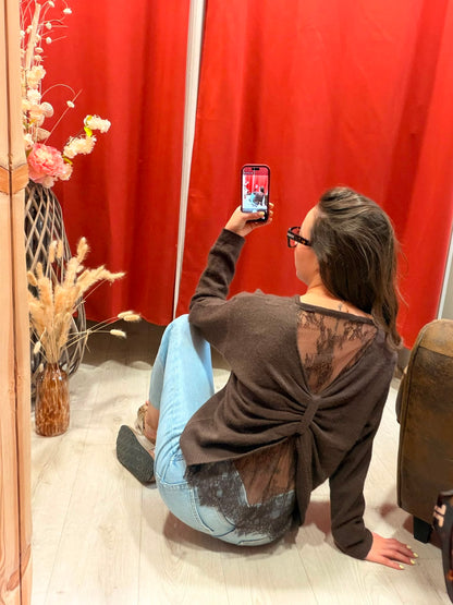 Pull fashion choco
