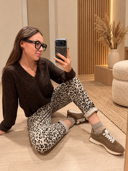 Pull maille paillettes