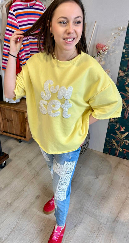 Sweat Sun Set Jaune
