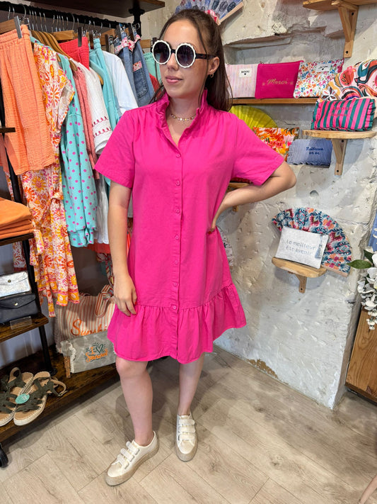 Robe Jean Col Chemise