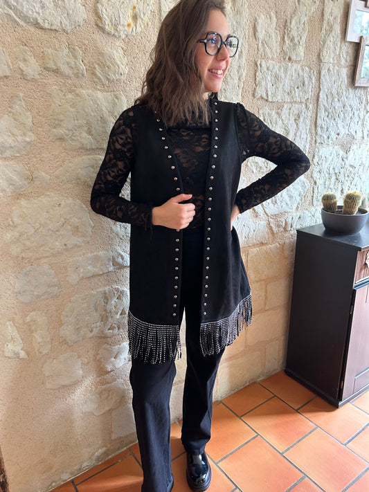 Gilet rock black